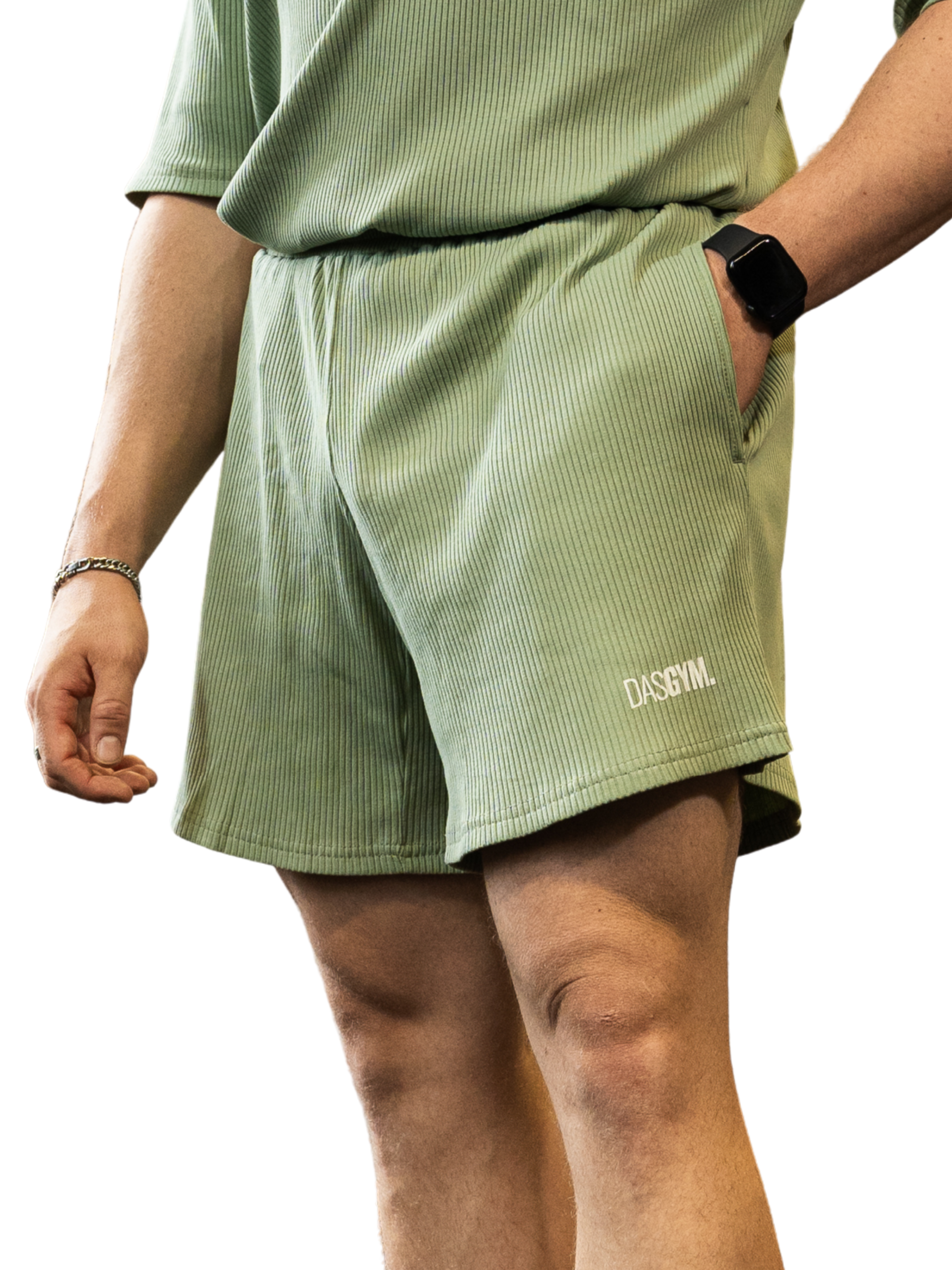 Ribbed Shorts Green – Intelligent Strength