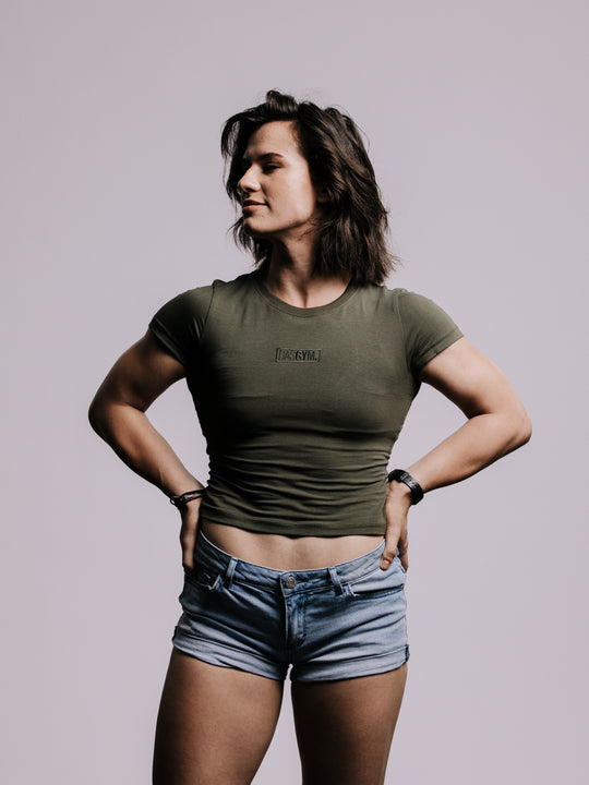 DASGYM. Crop Top - MILITARY GREEN